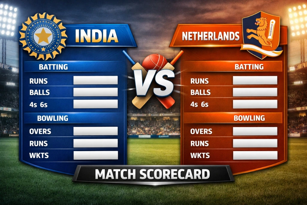 India National Cricket Team Vs Netherlands National Cricket Team Match Scorecard