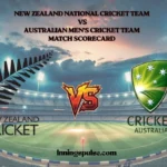 New Zealand National Cricket Team Vs Australian Men's Cricket Team Match Scorecard