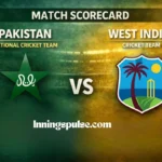 Pakistan National Cricket Team Vs West Indies Cricket Team Match Scorecard
