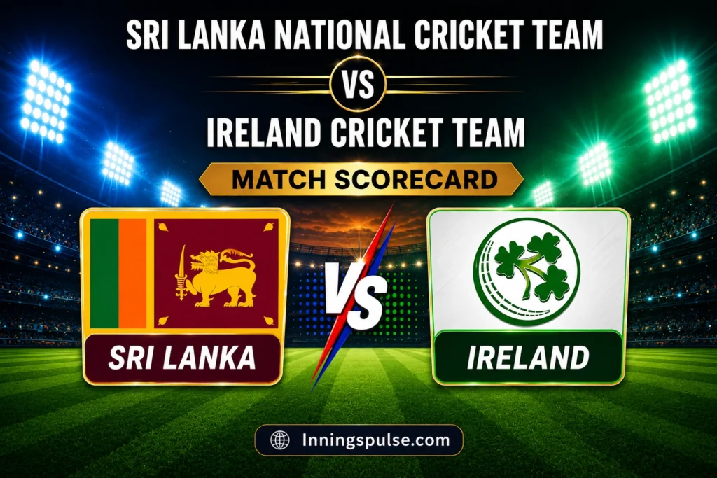sri lanka national cricket team vs ireland cricket team match scorecard