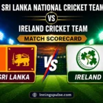 sri lanka national cricket team vs ireland cricket team match scorecard